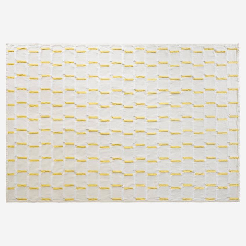 Bettüberwurf aus Baumwolle - 230 x 260 cm - Gelb