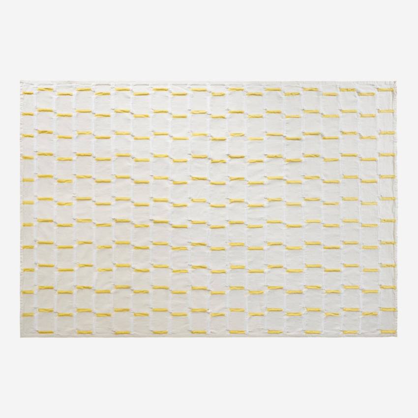 Colcha de algodón - 230 x 260 cm - Amarillo