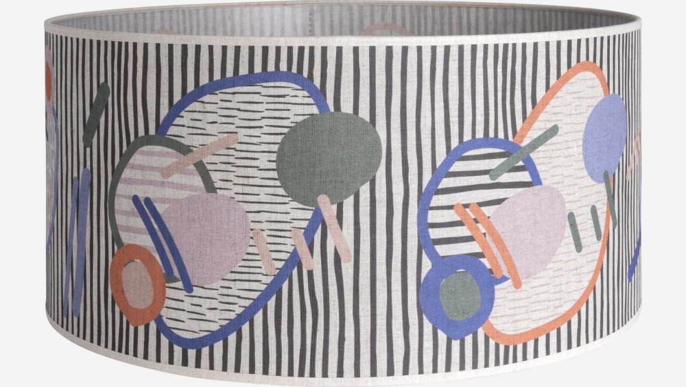 Paralume in cotone - 50 x 24 cm - Motivo di Floriane Jacques