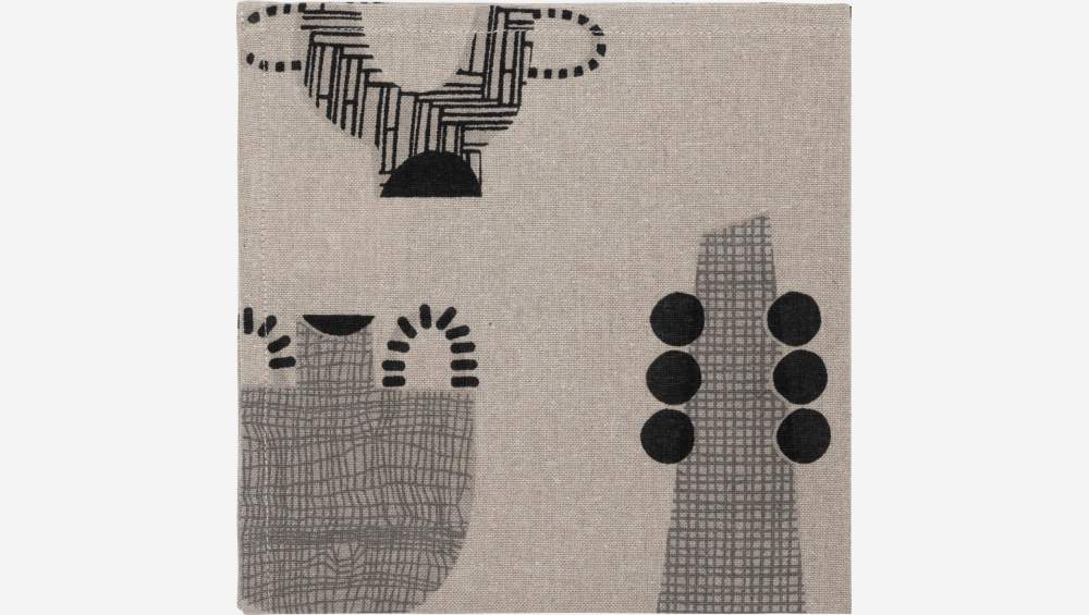 Set van 2 servetten van katoen - 40 x 40 cm - Motief van Floriane Jacques