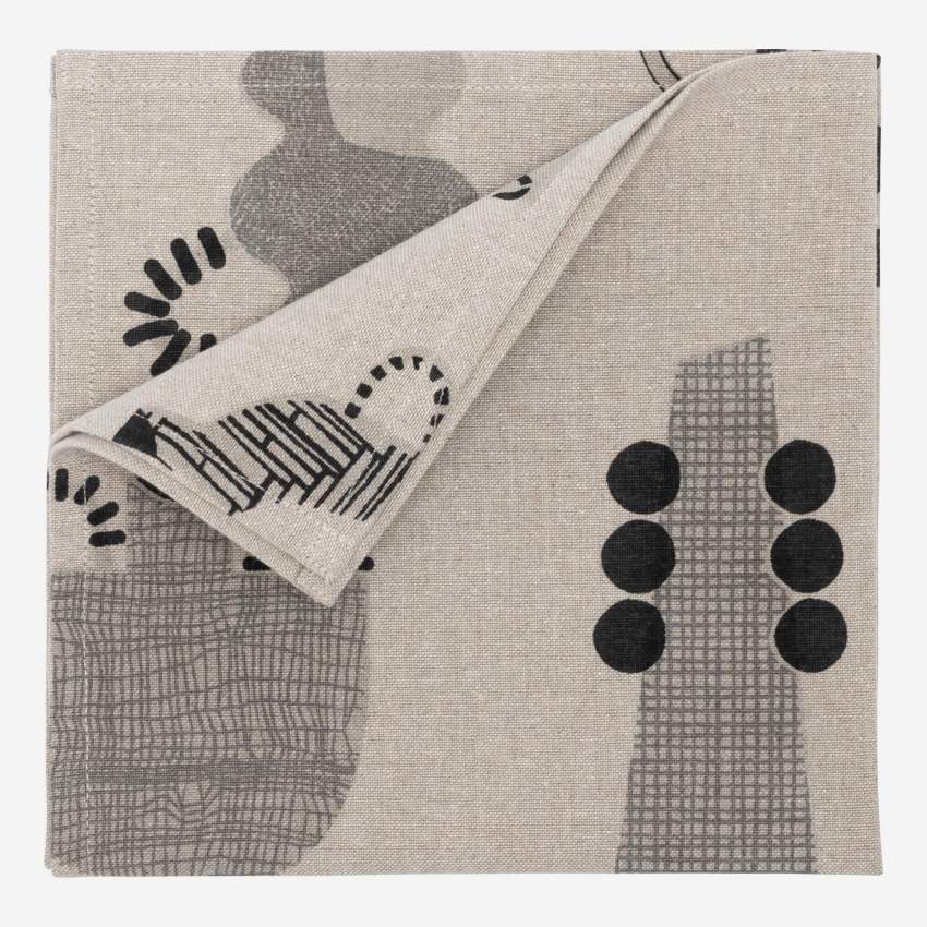 Lot de 2 serviettes de table en coton – 40 x 40 cm – Motif by Floriane Jacques