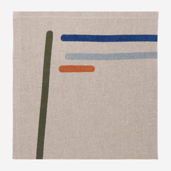 2 Servietten aus Baumwolle – 40 x 40 cm – Design by Floriane Jacques
