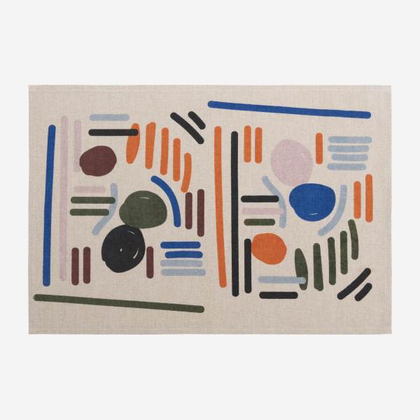 2 Tischsets aus Baumwolle – 33 x 48 cm – Design by Floriane Jacques