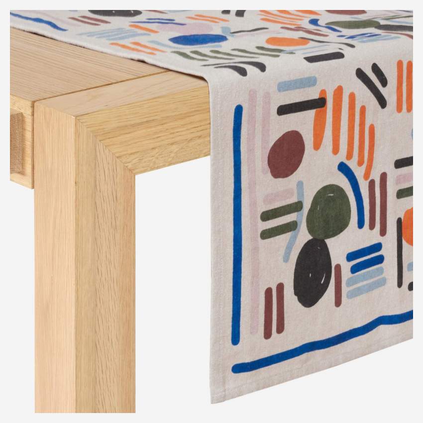 Tischläufer aus Baumwolle – 50 x 150 cm – Design by Floriane Jacques