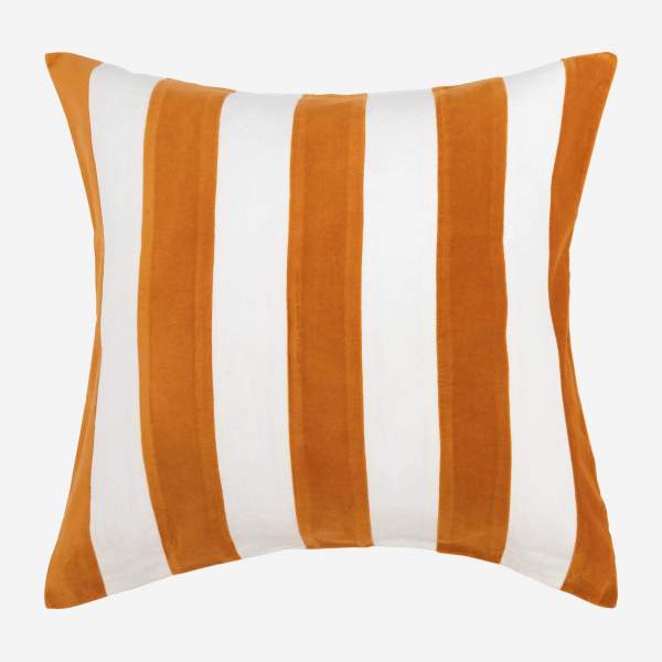 Cuscino in lino - 45 x 45 cm - Arancione