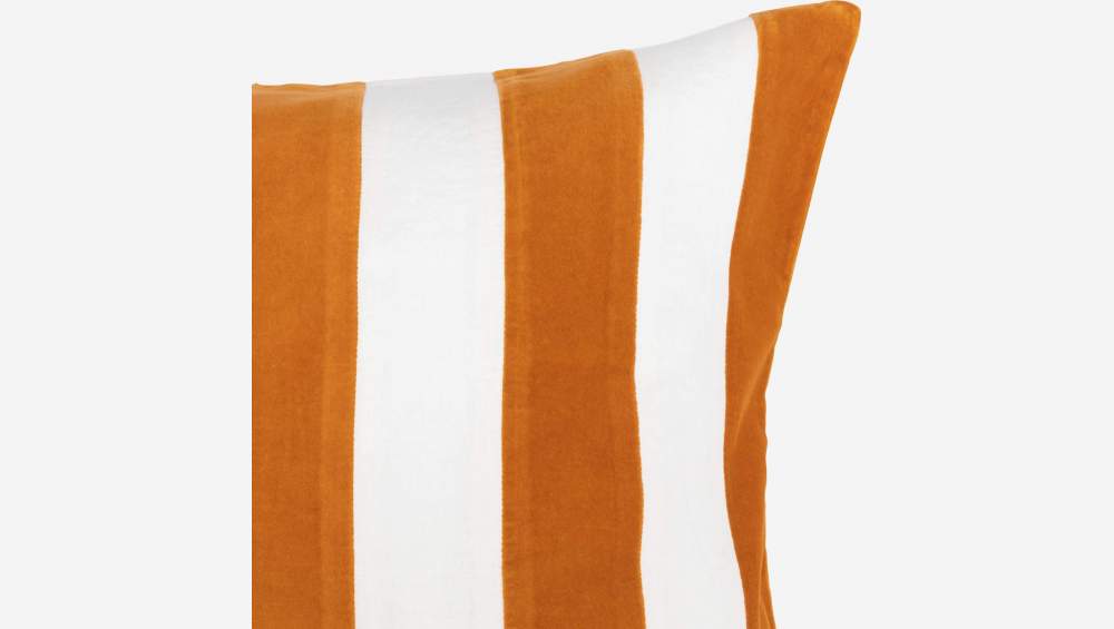 Almofada em linho - 45 x 45 cm - Cor de laranja