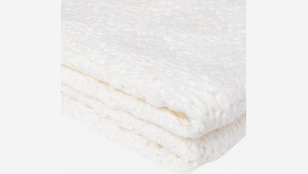 Bettüberwurf aus Baumwolle - 90 x 220 cm - Weiß