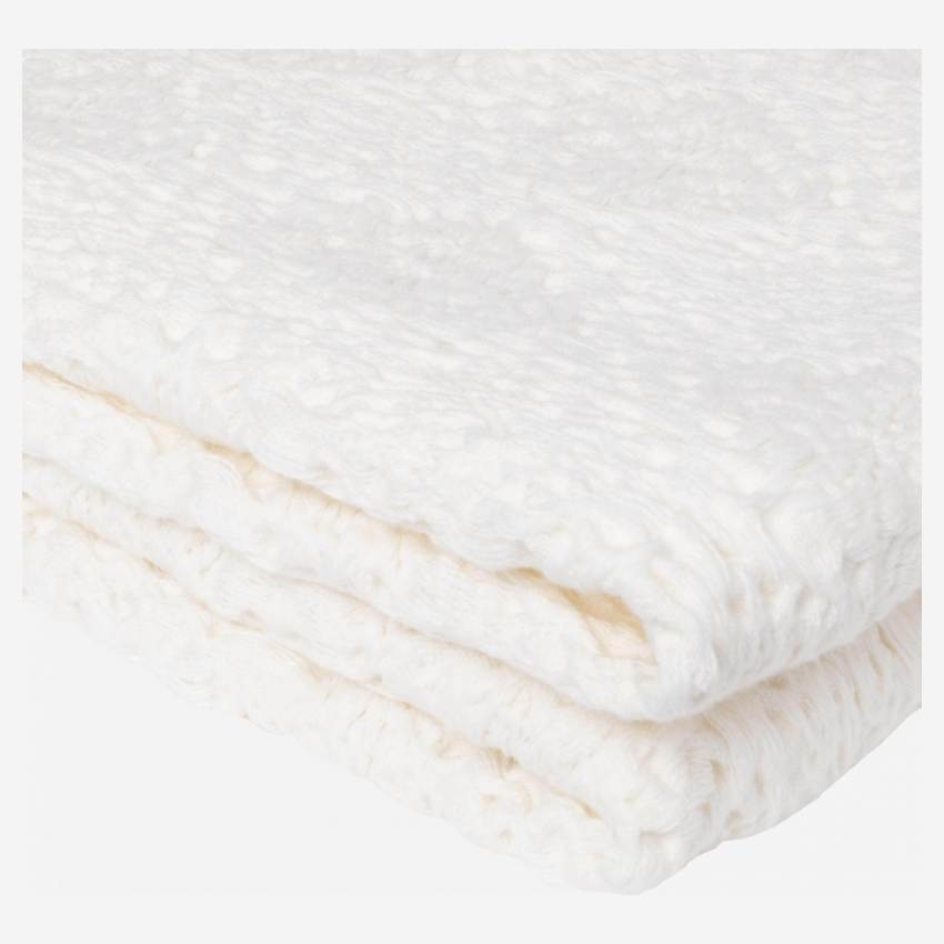 Bettüberwurf aus Baumwolle - 90 x 220 cm - Weiß