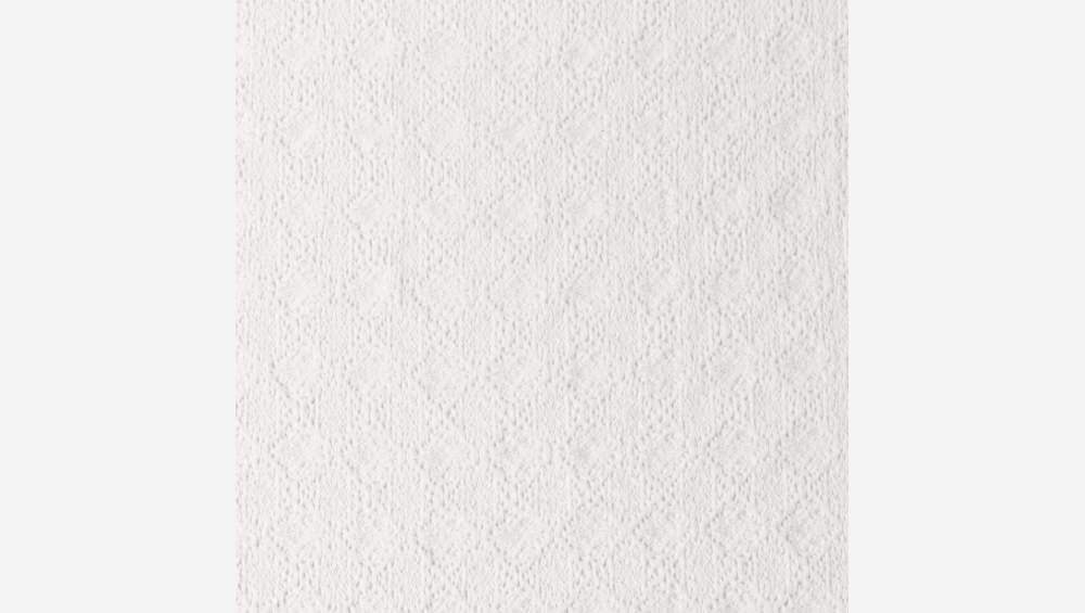 Colcha de algodón crochet – 90 x 220 cm – Blanco