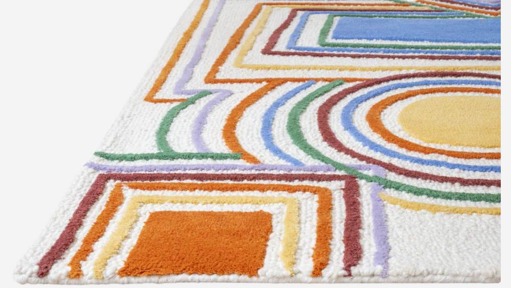 Alfombra inyectada a mano - 170 x 240 cm - Multicolor - Design by F. Jacques