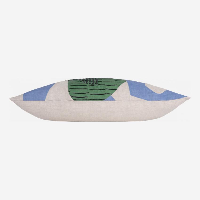 Almofada em linho bordado – 40 x 60 cm – Motivo by Floriane Jacques