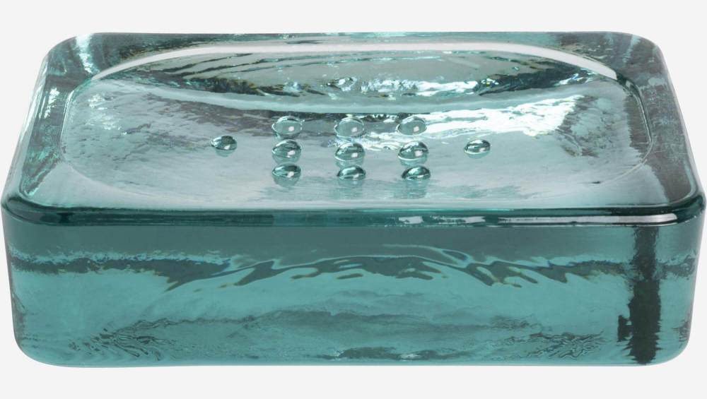 Seifenschale aus Recyclingglas - Blau