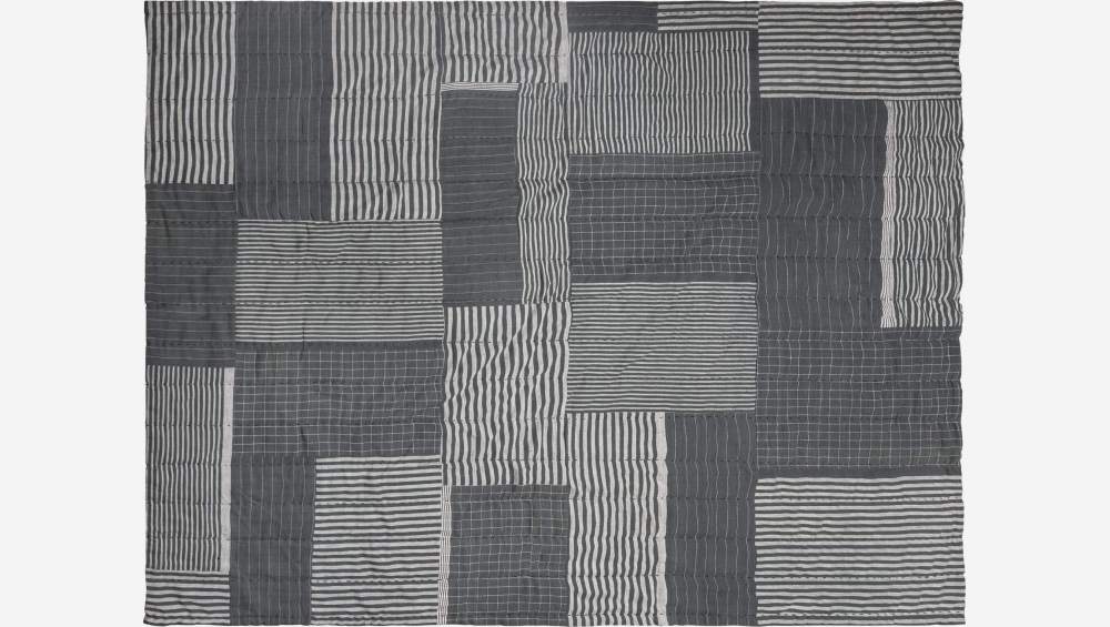 Plaid de algodón - 130 x 170 cm - Negro