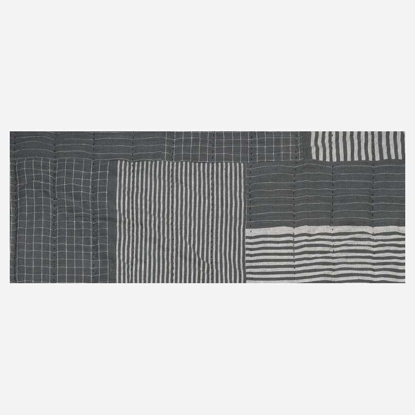 Plaid en coton - 130 x 170 cm - Noir