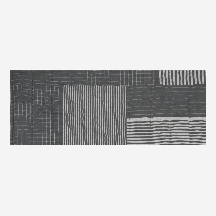 Katoenen plaid - 130 x 170 cm - Zwart