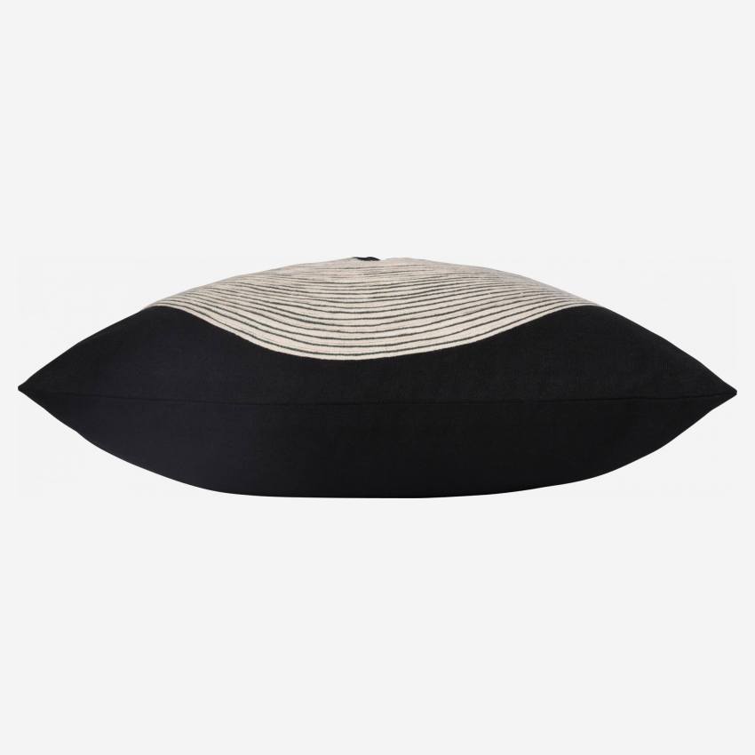 Kissen aus Baumwolle - 45 x 45 cm - Schwarz