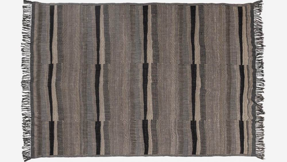 Plaid aus Wolle und Seide - 130 x 170 cm - Schwarz