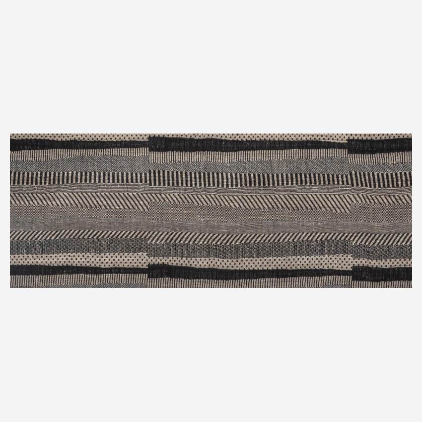 Plaid in lana e seta - 130 x 170 cm - Nero