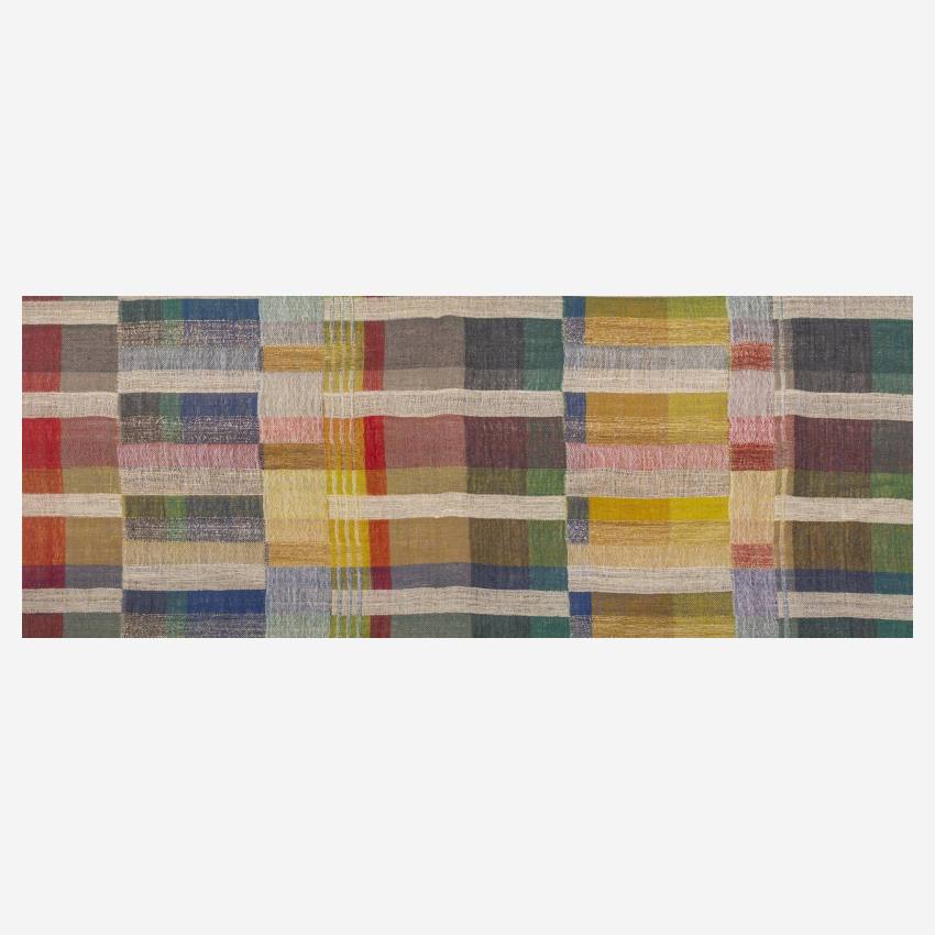 Plaid en laine et soie - 130 x 170 cm - Multicolore