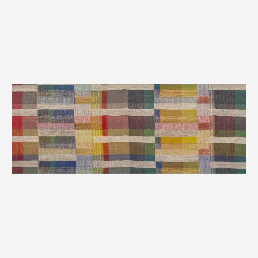 Plaid in lana e seta - 130 x 170 cm - Multicolore