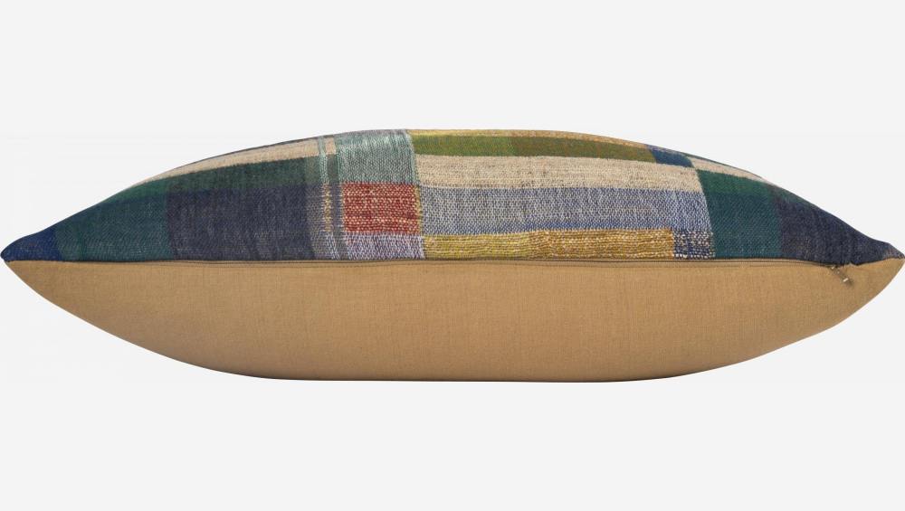 Cuscino arredo in lana e seta - 40 x 60 cm - Multicolore