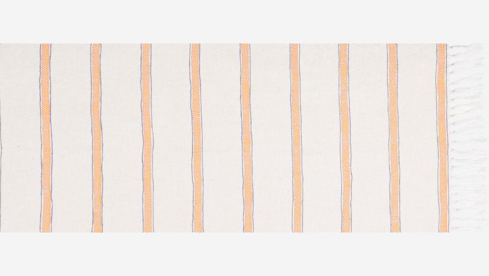 Plaid aus Baumwolle und Leinen - 130 x 170 cm - Beige