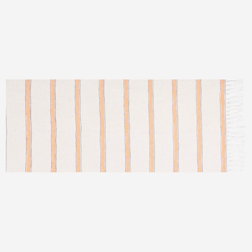 Plaid in cotone e lino - 130 x 170 cm - Beige