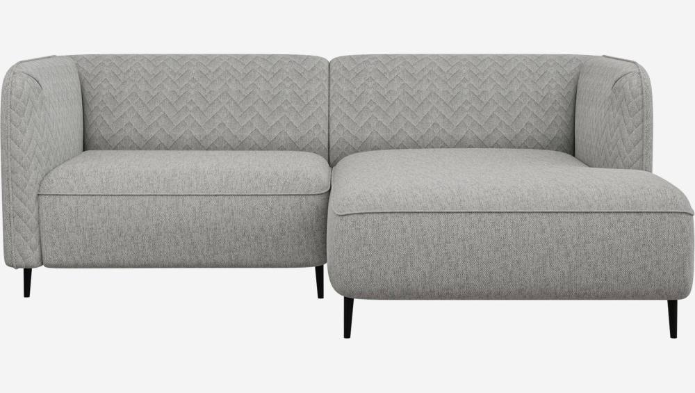 Canapé d’angle droit en tissu – Gris