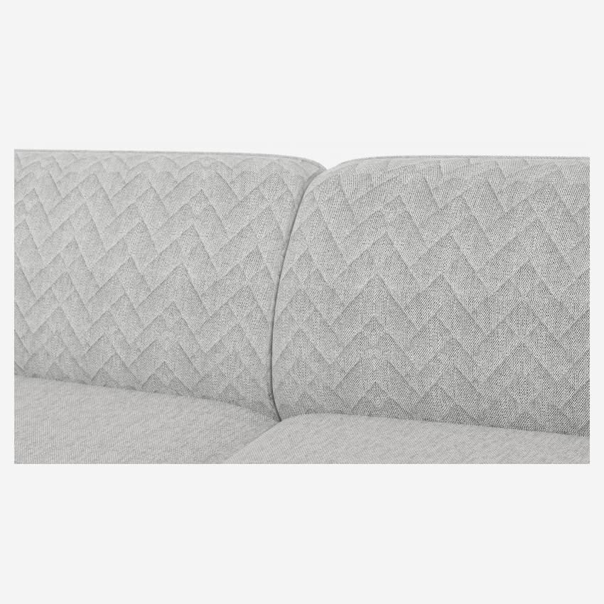 Canapé d’angle droit en tissu – Gris clair
