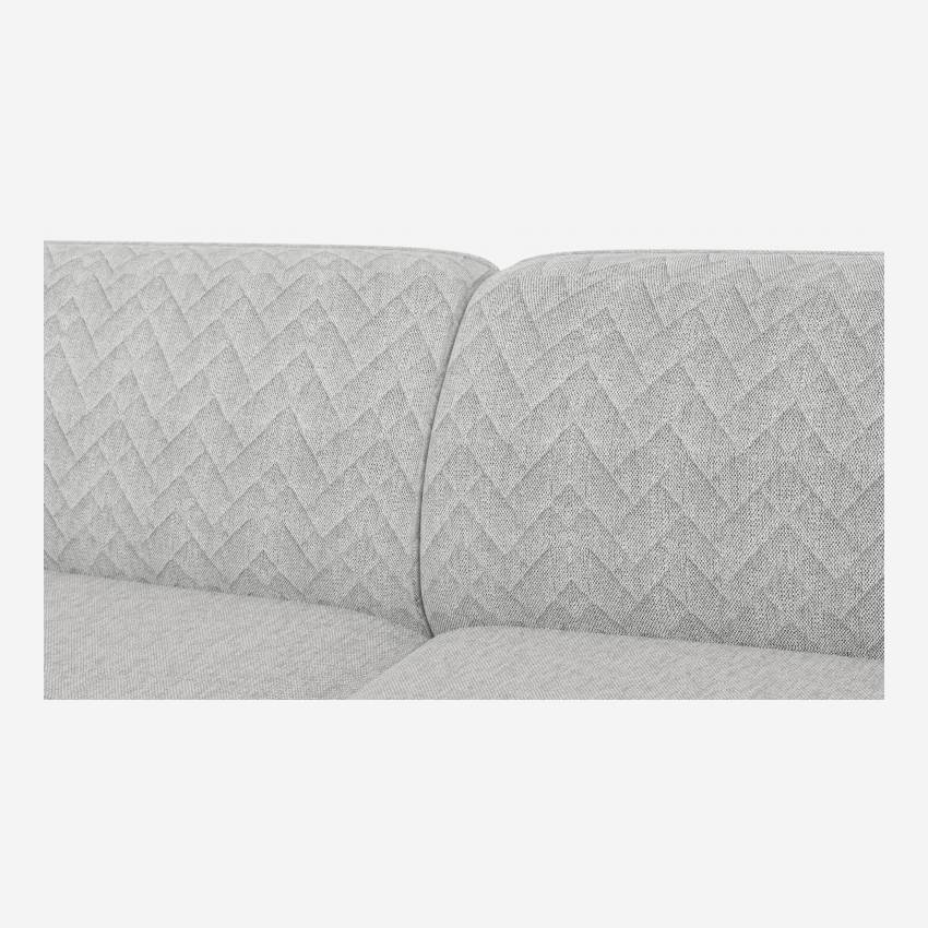 Canapé d’angle droit en tissu – Gris clair