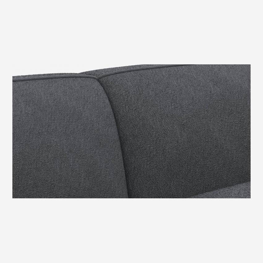 Sofá de tecido de 3 lugares - Cinza antracite
