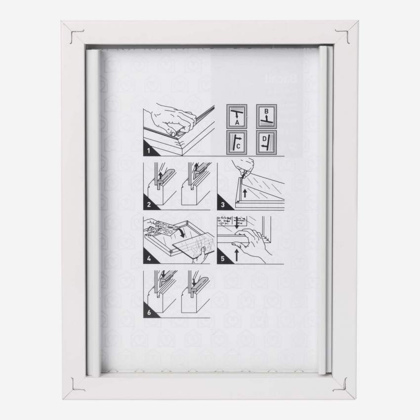 Bilderrahmen zum Hinstellen aus Holz - 13 x 18 cm - Weiß