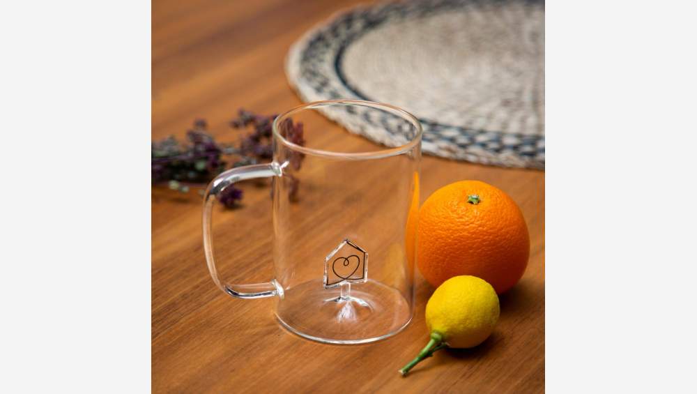 Mok van glas met Habitat-logo - 400 ml