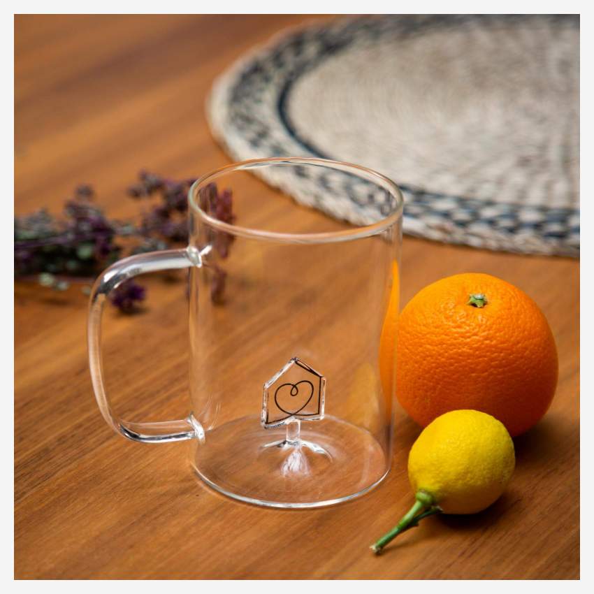 Mok van glas met Habitat-logo - 400 ml