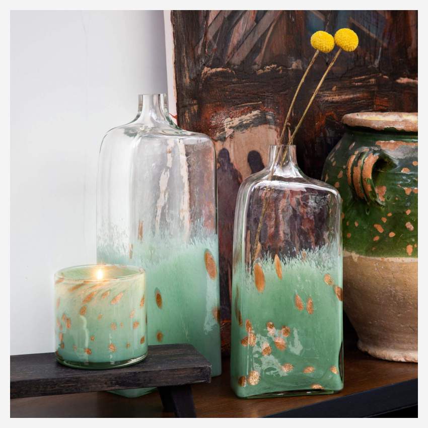 Vase aus Glas - 31 cm - Blassgrün