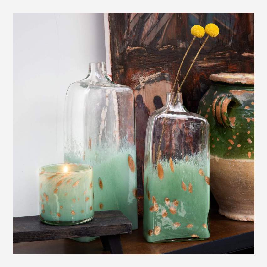 Vase en verre - 37 cm - Vert céladon