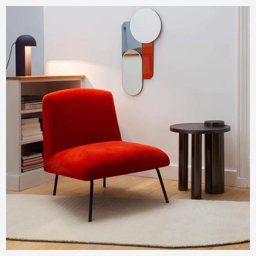 Fauteuil van fluweel – Rood - Design by Christian Ghion