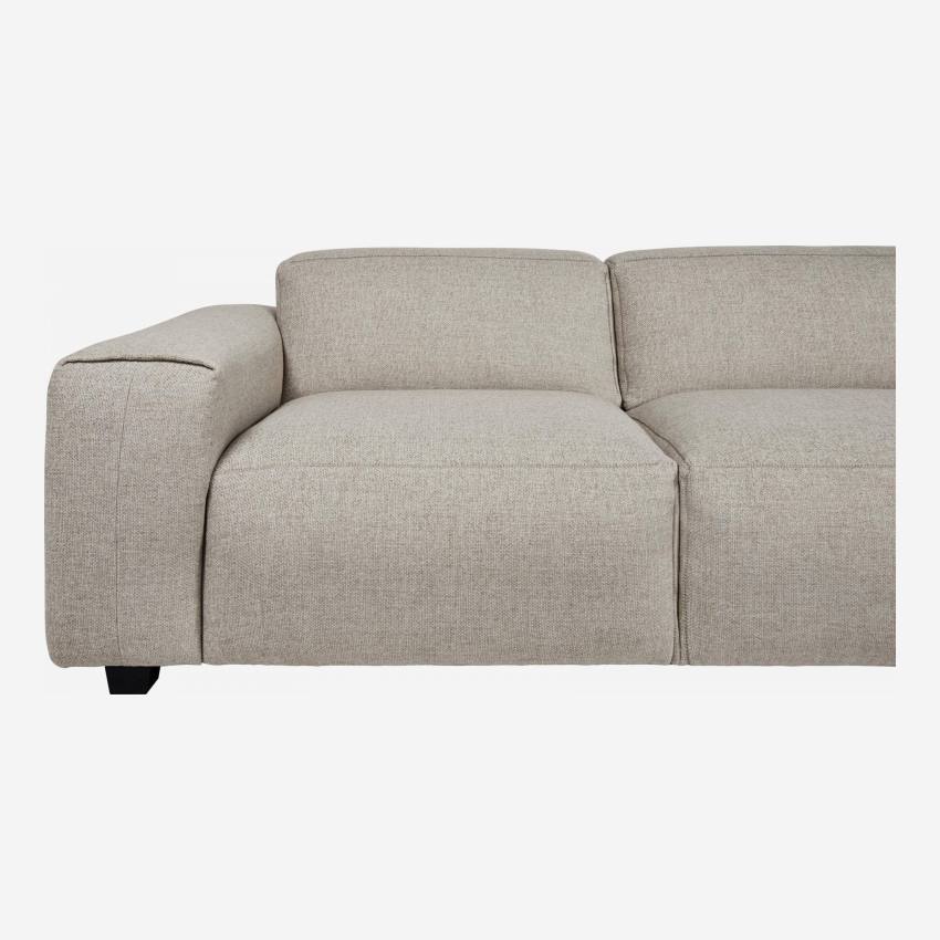 3-Sitzer Sofa mit Chaiselongue rechts aus Stoff, beige meliert und graubraun