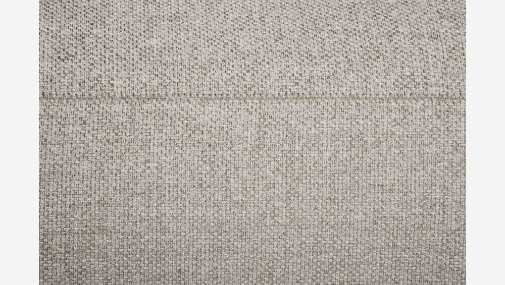 Sofá de tela blanco roto de 3 plazas con chaiselongue derecha