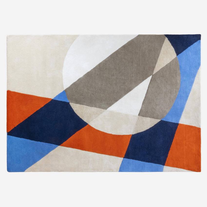 Tapis en laine tufté main - 120 x 180 cm - Multicolore - Design by Christian Ghion
