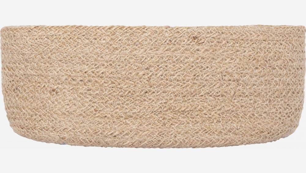 Cesto de pão em juta tecida - 25 x 13 cm - Natural