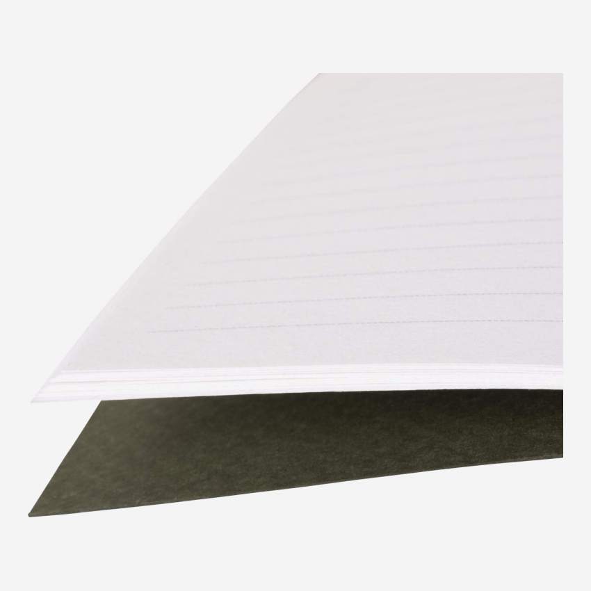 Set van 2 papieren notitieboekjes - 48 pagina's - Khaki