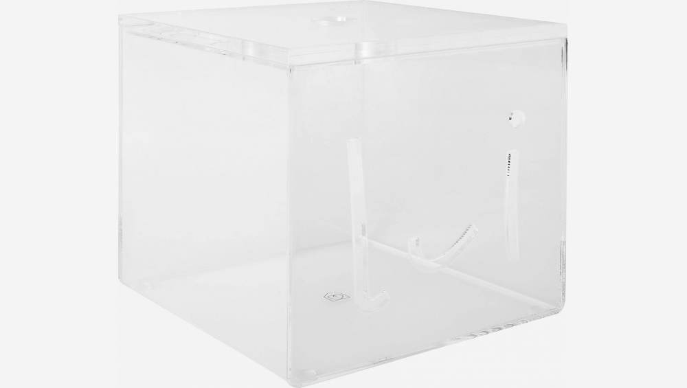 Caixa em acrílico - 14 x 14 x 12,5 cm - Transparente
