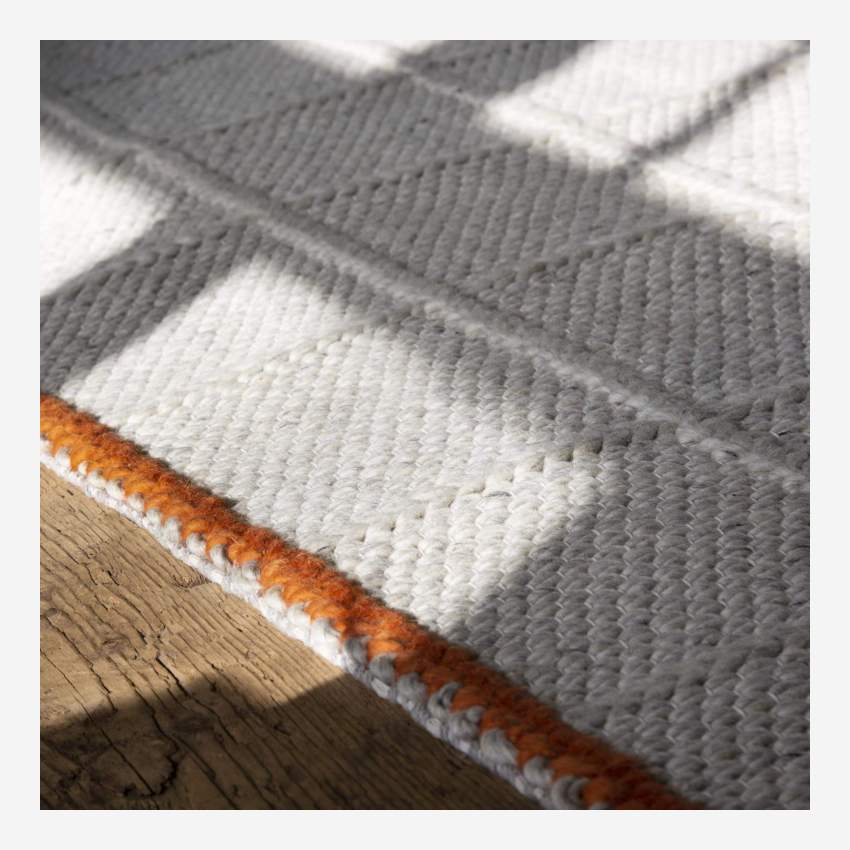 Tappeto in lana - 350 x 250 cm - Beige e arancione
