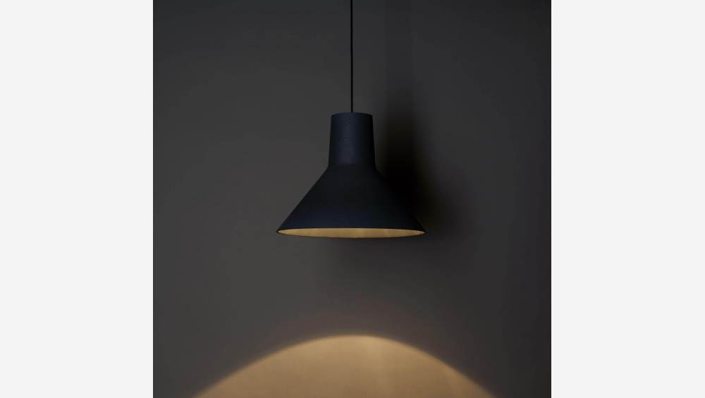 Hanglamp van gres - 40 x 32 cm - Grijs 