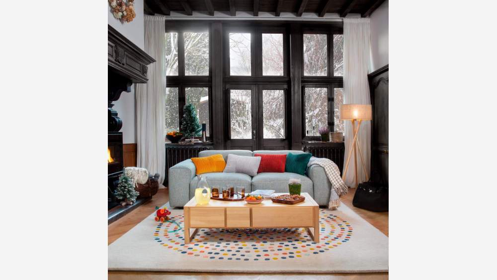 4-Sitzer Sofa aus Bellagio-Stoff organic green