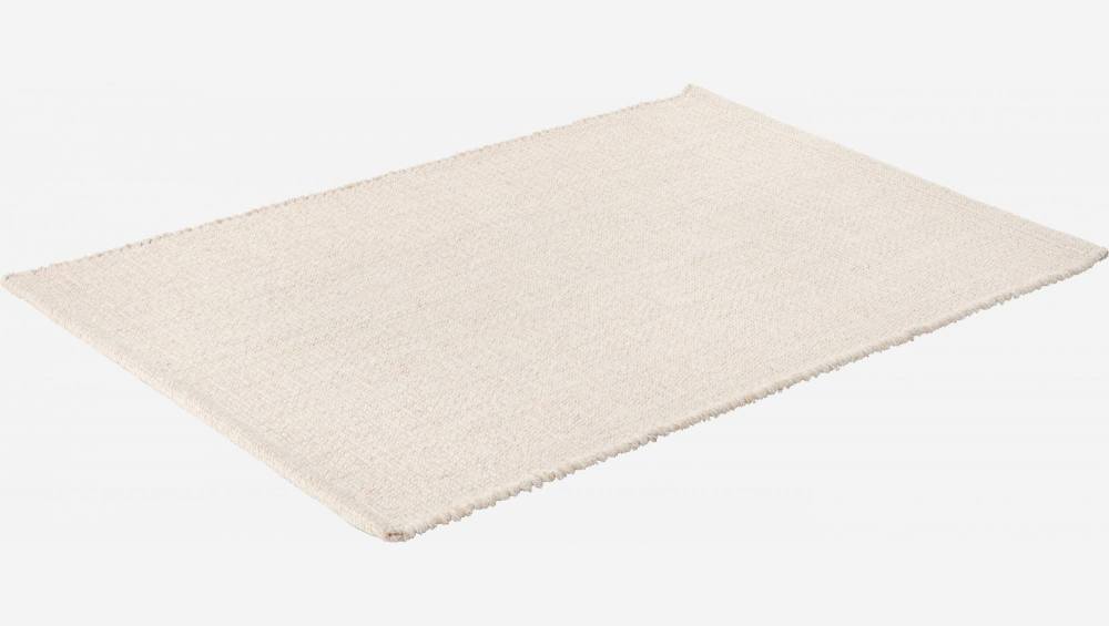 Tapete tecido raso 60x90cm em algodão bege