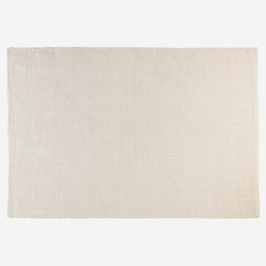 Plat geweven tapijt 120x180 cm van beige katoen