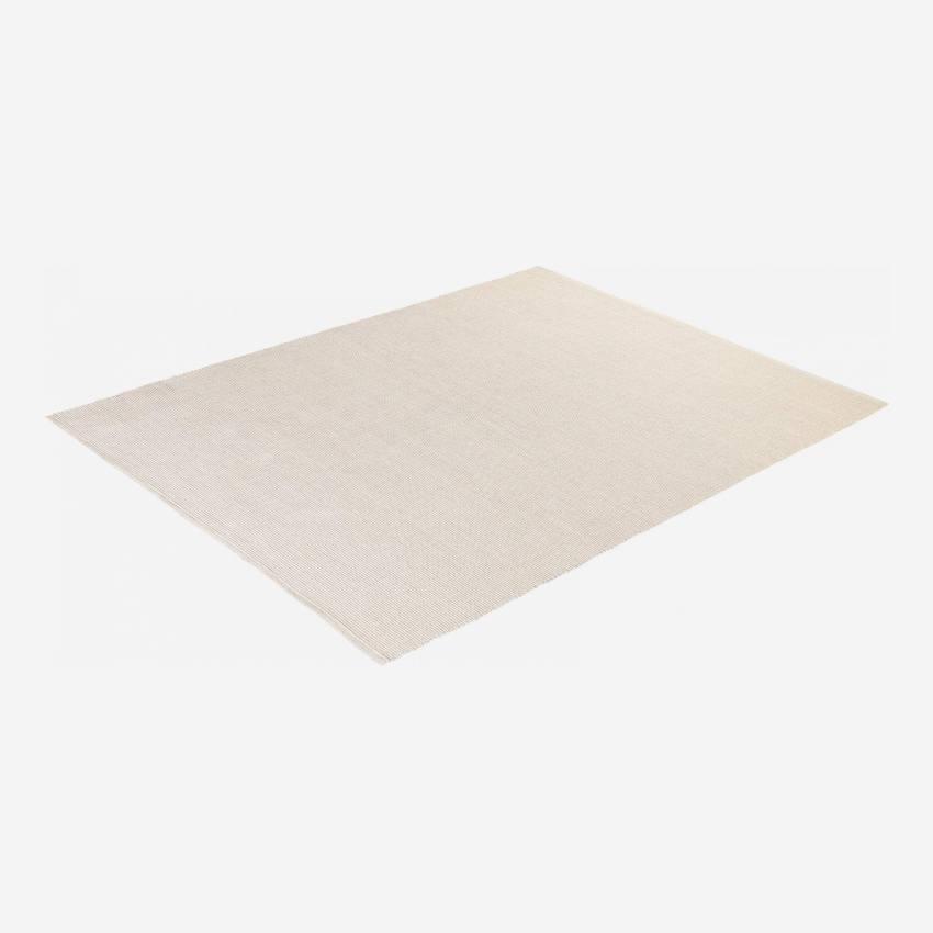Flach gewebter Teppich, 120x180cm, aus Baumwolle, beige