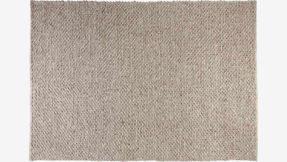 Teppich, 170x240cm, aus Wolle, beige